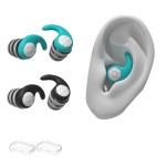Konket 2 Pairs of Swimming Ear Plugs, Swim Ear Plugs Adults,Waterproof Silicone Ear Plugs, can Also be Used as Silent Ear Plugs, Unisex Swimmers, for Swimming Surfing Shower Bathing