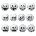 Frogued Festive Ping Pong Balls Spooky Fun with 12pcs Halloween Pong Balls Perfect for Trick or Treat Parties Decorations Ghost Face Ball Toy G 12pcs