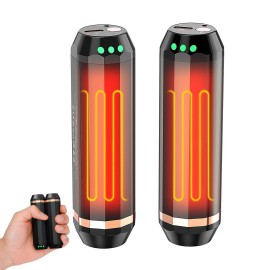 Hand Warmers Rechargeable, EnjoyNest 2 Pack 3 in 1 Hand Warmer Reusable 10000mAh Electric Portable Pocket Heater with Power Bank Flashlight 3 Levels Heating Gifts for Men,Winter,Hunting,Camping