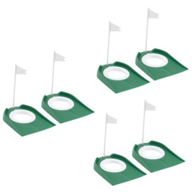 BESPORTBLE 6 Pcs Golf Putting Disc Putting Green Holes Golf Training Tools Golf Accessories Golf Hole Training Aids Indoor Golf Cup Golf Putting Flag Putting Aid Sports Cpe Plastic Auxiliary