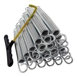 ZhenT Trampoline Springs 5.5 Inch Heavy Duty Galvanized 60Si2Mn Trampoline Replacement Parts Accessories with Tool,Suitable for Skywalker, JumpKing, Upperbounce, Skybound,20 Pcs Pack