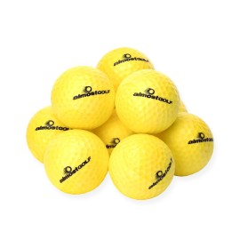 ALMOSTGOLF Limited Flight Practice Foam Golf Balls - Realistic Spin, Trajectory, & Accuracy Training, Pack of 24, Hi-Vis Yellow