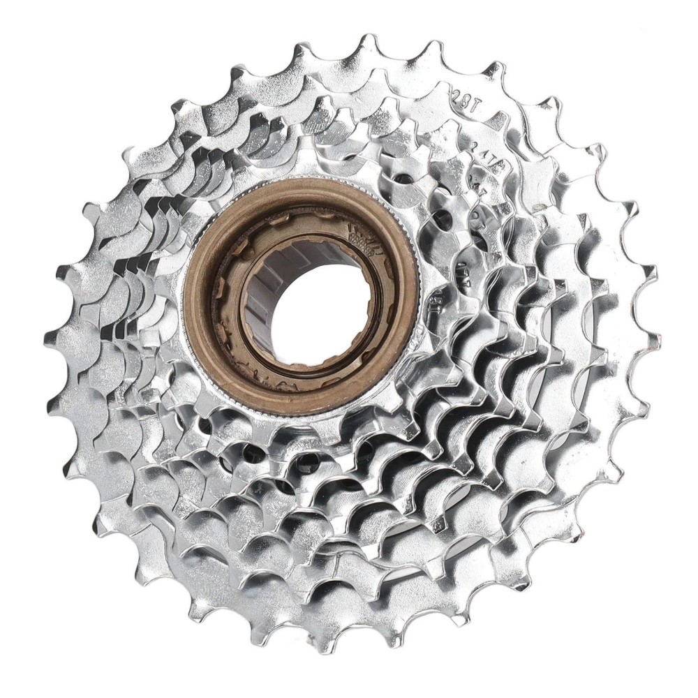 Pwshymi Bicycle Freewheel, Tempering Hardening 3 Layers of Plating Bike Flywheel Part Positioning Gears for Bike Part