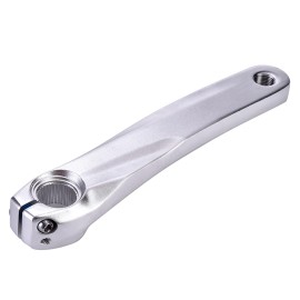 Tgoon Bike Crank Arm, Aluminum Alloy Bicycle Crank Arm Easy Installation Bike Part Durable for Bicycle(Silver)