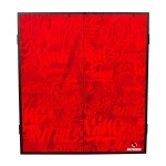 RUTHLESS Dart Board Cabinet Professional Heavy Duty Dartboard Cabinet, Graffiti Red (CAB190)