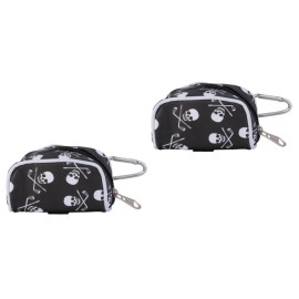 Amosfun 2pcs Storage Bag Carry Bag Accessories Bag Pocket Bag Holder Bag Golf Bag Organizer Womens Golf Bag Golf Accessories for Men Travel Bag Tote Bag Ball Holder Pouch Ball Rack Pu