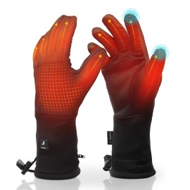 Heated Gloves for Men Women Rechargeable Electric Heated Glove Liners Hand Warmers, Warm Winter Gloves for Cold Weather Heated Work Ski Gloves for Outdoor Sports