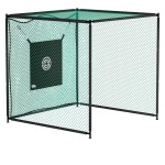 MR Golf Driving Cage 10x10x10ft, Golf Hitting Cage w/Target Cloth, Golf Batting Cage w/Steel Frame, Golf Practice Net for Full Swing Chipping Practice, Golf Training Net Indoor and Outdoor Practice