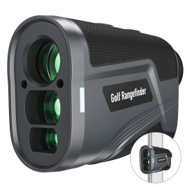 Golf & Hunting Rangefinder with Slope: 1100Yards Laser Range Finder, 6X Magnification, Rechargeable, Flagpole Lock Vibration, Magnetic Strip, Golf Accessories & Mens Golf Gift, Tournament Legal