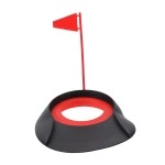 Unomor 2 pcs Practice disc Practice Ring Practice Cup Indoor Putting Cup Putting Hole Practice Training Cup Pin Flags Putt Trainer Putter Cup Indoor Hole Cup Golf Child Hound Plastic