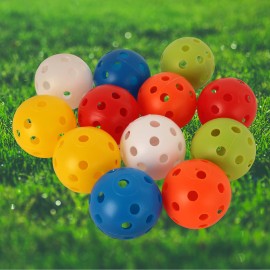 Xinnilove Practice Golf Balls 12 Pack, 42mm Plastic Golf Balls, Training Golf Balls for Swing Practice,Practice Golf Balls for Backyard(Multicolor)