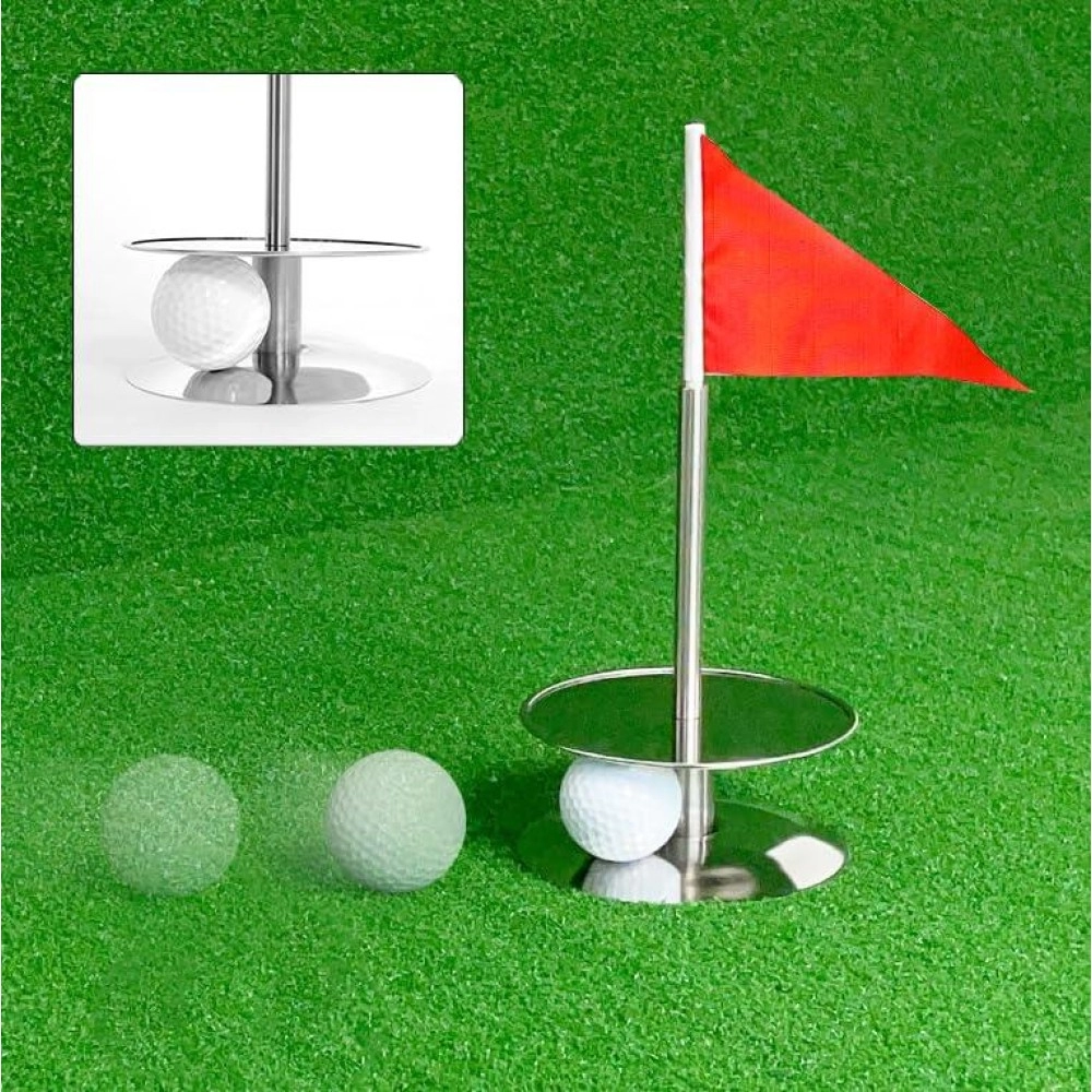 JevenFening Golf Putting Hole, 360? Golf Green Practice Hole Cup Indoor and Outdoor, Portable Putting Hole for Golf Putt Training, Durable Stainless Steel and Aluminum