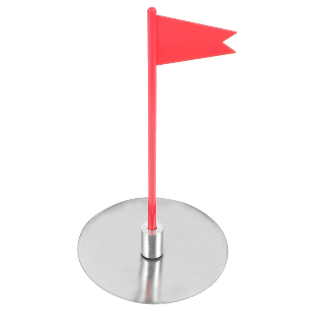 Unomor 1 Set Flag Pole Golf Balls Flags Golf Flag and Hole Cup Hole for Golf Golfs Training aid Golf Hole Cup Golf Flag Holder Indoor Putting Hole Practice Cup Stainless Steel Plastic