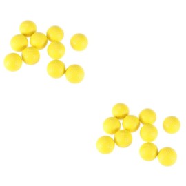 Unomor 20 pcs Indoor Exercise Equipment Flex Ball Indoor Practice Balls Elastic Training Balls Mini Golf Balls Yellow Golf Balls Soft Sponge Balls PU Ball Balls Yellow Sports Hollow Ball