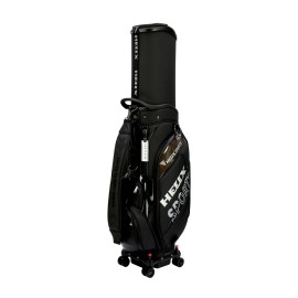 HELIX Golf Travel Bag with Universal Wheels, Retractable Cover, Integrated Handgrip. (Matte Black)