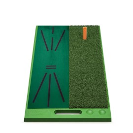 PGM Golf Training Mat for Swing Detection - Crystal Velvet Path Visual Feedback Golf Hitting Mat - Premium Golf Practice Mats Outdoor Indoor - Advanced Guides and Rubber Backing Golf Hitting Mat