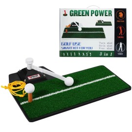 PGM Golf Swing Trainer - 2.0 Golf Training Equipment with 5 Adjustable Height - Pure Path Golf Swing Practice Mat Training Aid - Golf Swing and Hitting Trainer for Indoor Outdoor Home (Fixation)