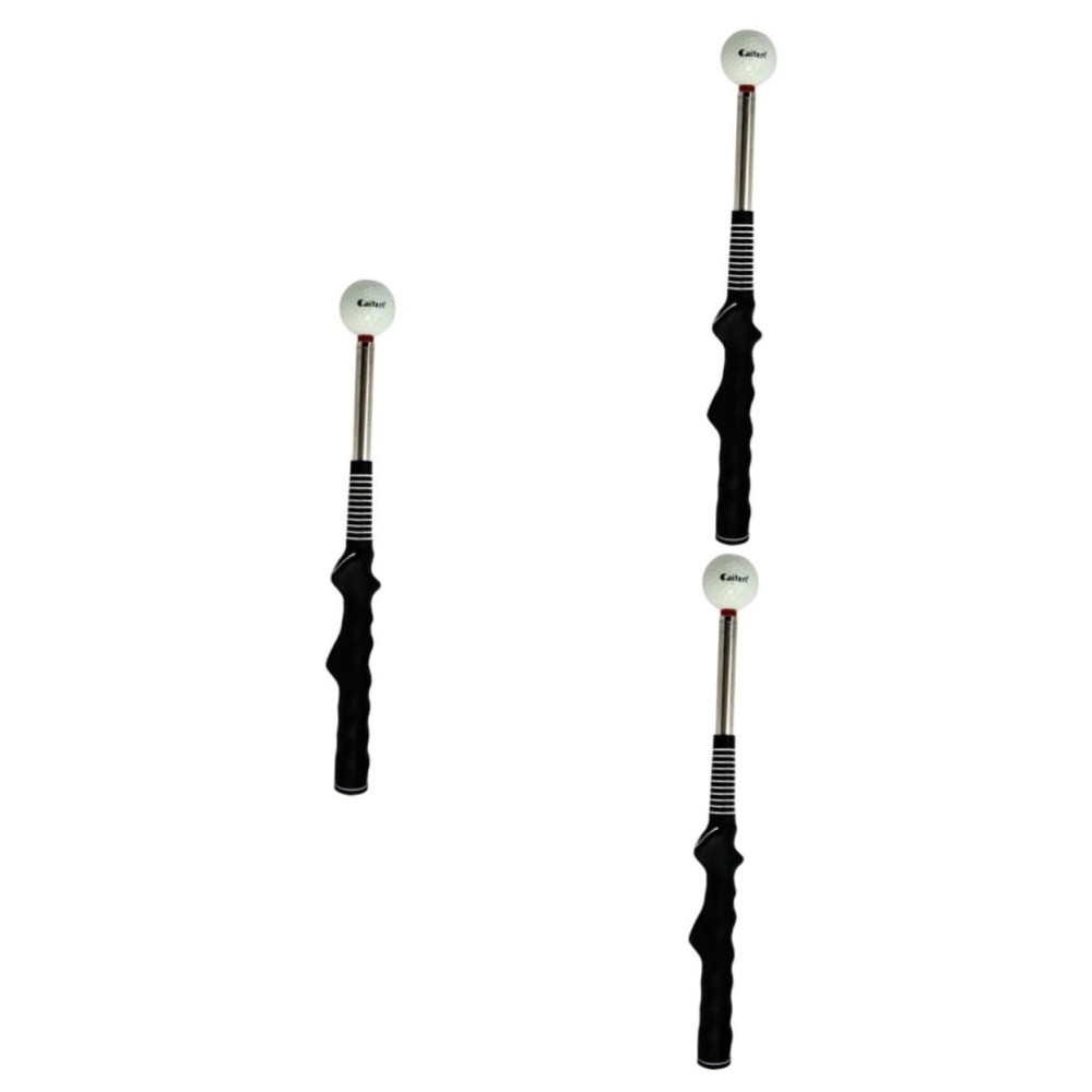 Sosoport 3pcs Golf Accesories Telescopic Swing Stick Training Aid Club Accessory Telescopic Swing Rod Telescopic Rod Training Stick Vocalize