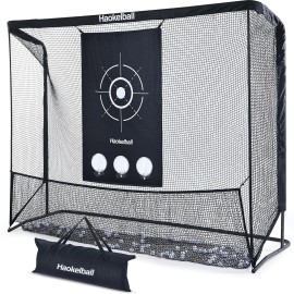 Haokelball Golf Practice Net - Golf Hitting Net for Indoor or Outdoor Use 10x7.5ft Golf Nets for Backyard Driving with Target Cloth Heavy Duty Golf Net