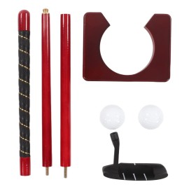 Golf Club Set, Portable Golf Gift Set, 3 Section Golf Putter, Practice and Training, Right Hand Case, for Home, Office and Indoor