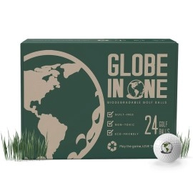 Globe in One Water Soluble Biodegradable Golf Balls Dissolves in 4 Weeks Eco-Friendly Game Essentials Perfect for Outdoor Practice 24 Pack