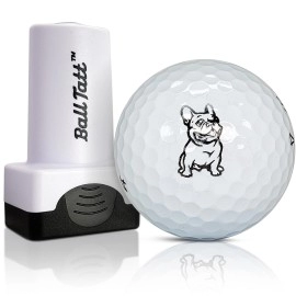 Ball Tatt French Bulldog Golf Ball Stamp, Golf Ball Stamper, Self-Inking Golf Ball Stamp Markers, Reusable Golf Ball Marking Tool to Identify Golf Balls, Golfer Gift Golfing Accessories