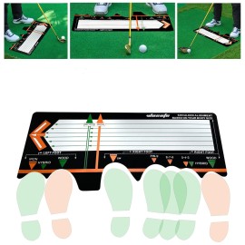 Gismelio Golf Training Mat for Beginners Posture Assistance and Entry-Level Stance Corrector Trainer with Golf Training Aid and Practice Mats