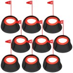 Syhood 9 Pcs Golf Hole Training Aids Golf Putting Cup with Flag Plastic Golf Hole Cup and Flag Practice Putting Cup Indoor Outdoor Golf Training Putters Accessories for Men Women Office Garage Yard