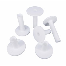 BEAUTOPE 6 Pcs Mixed Size Golf Rubber Tees Golf Practice Tees for Golf Hitting Mats Driving Range and Outdoor Training (White)