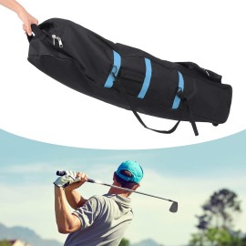 BstXqty Golf Travel Bag, Golf Travel Bag with Wheels, Foldable 600D Oxford Golf Aviation Bag, Club Case Storage Pouch for Golf Enthusiast(Blue)