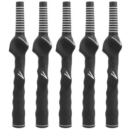 BstXqty 5PCS Golf Swing Club Hand Grip, Rubber Beginner Practice Training Correction Accessory, for Golfers Beginners Arm Elbow Posture Teaching for Golf Club Practice 12.5mm (Black)