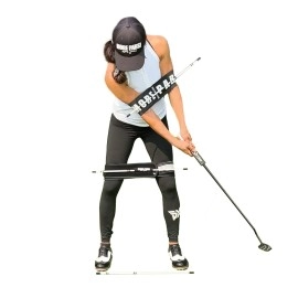 MORE PARS Arm Band & Leg Trainer with Mini Rods for Putting Improve Setup & Stroke Trainer Clear Visuals & Feels for Immediate Results (XL Band/XL Belt)