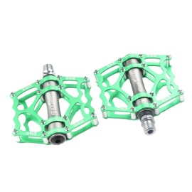 VANZACK 1 Pair Bike Pedals with Straps Cleats Pedal Alloy Pedal Bike Shoes Cleats Road Bike Pedals Bearing Pedal Road Bike Flat Pedals Clips Anti-Slip Bike Pedal Wide Flat Component Metal