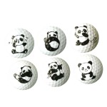 VANZACK 6pcs Golf Balls for Kids Cartoon Panda Ball Practice Ball Training Ball Child Double Layer