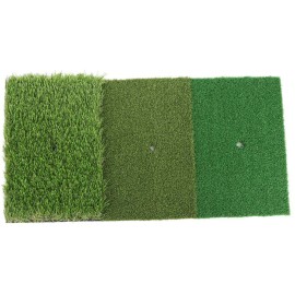 3-in-1 Golf Training Mat, Golf Swing Practice Grass Mat Hitting Mat Training Mat for Indoor Outdoor