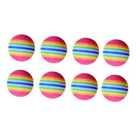 KICHOUSE 8pcs Practice Ball Sponge Ball Training Ball Rainbow Ball Golf Accessories