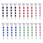lamphle Golf Tees 3 1/4, 20Pcs Bulk Golf Tees Unbreakable Golf Tees High Stability Low Friction Simple Installation, Short Golf Tees Training Tools Mix Color L