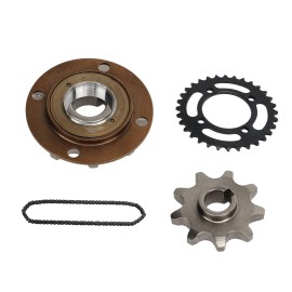 420 Chain Sprocket Kit, Aluminum Alloy 32T Chainring Toothless Freewheel 9T Sprocket Drive Set for Bike Scooter,Bicycle Sprocket Bike Parts