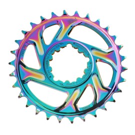 Bike Chainring Chain Ring Adapter,Strength Direct Mount Chain Wheel Narrow Wide Bike Chain Ring (Color : Colorful 38T) (Color : Colorful 30t)