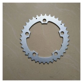 Bike Chainring Chain Ring Adapter,Chainring Double Sprocket 110 BCD Road Bicycle Chainwheel Folding Bike Chain Wheel Silvery Bike Chain Ring (Color : Outer 46T) (Color : Inner 36t)