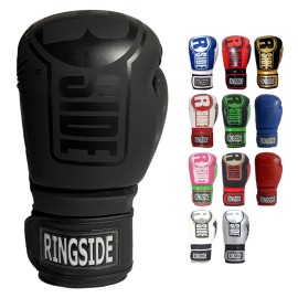 Ringside Apex Flash Boxing Training Sparring Gloves, Black/Black, 14 oz
