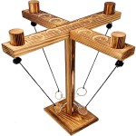 Ring toss Game for Adults,Yard Games,Wooden Rings for Ring toss,Outdoor Indoor Games,Bars Hook and Ring Game,Suitable for Camping,Party,Backyard Games (Large(15.75in*15.75in*15.35in))