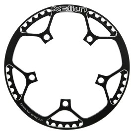 Premium 53T Narrow Wide Bike Chainring Protector for Crank Chain Wheel - BCD 130mm Chain Gear Guard - Durable and Reliable Cycling Accessory-Black