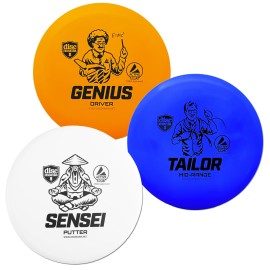 Discmania Remixed Active Soft Disc Golf Set of 3 - Includes Disc Golf Putter, Mid-Range and Driver, Frisbee Golf Disc Set, Disc Golf Starter Set (Colors Will Vary)