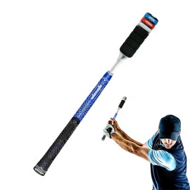 Golf Training Aid, Detachable and Adjustable Golf Practice Sticks, Stainless Steel Golf Swing Stick, Non-slip Rubber Cover Golf Swing Trainer Stick, Golf Swing Practice Tool for Strength Flexibility