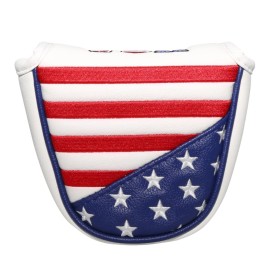 US Flag Golf Mallet Putter Head Cover Headcover - Premium Golf Club Cover - Stylish Putter Headcover for Ultimate Golf Gear Protection