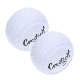 GOOHOCHY 2pcs Flat Golf Practicing Putting Rod Professional Golfing Accessory Exercising Aids Exercising Balls Training Aids Training Balls Golfing Balls Indoor Appliance White Sarin