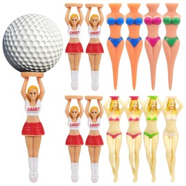 BESPORTBLE 12 PCS Funny Golf Tees, Bikini Golf Tees Ladies Golf Tees Plastic Golf Tees Girl Funny Golf Gifts for Men Golf Training Equipment