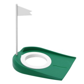 Putting Cup - Adjustable Hole with White Flag for Indoor/Outdoor Training - Improve Accuracy and Skills - Accessory
