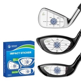 MSOAT Golf Impact Tape Set 150 Pcs, Golf Club Impact Sticker for UT/FW/Hybrid, Woods, Irons Each 50 Pcs, Self-Teaching Sweet Spot & Consistency Analysis, Useful Training Aid Improve Swing Accuracy